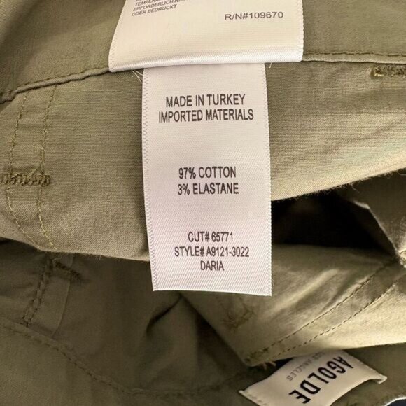 Agolde Daria Green Capri Twill Pants Women's Size 29 - Picture 10 of 10